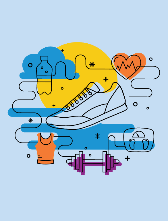 Fitness gear illustration