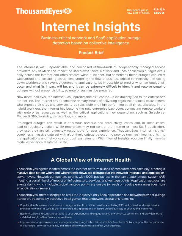 Network and SaaS Outage Detection for Your Digital Supply Chain